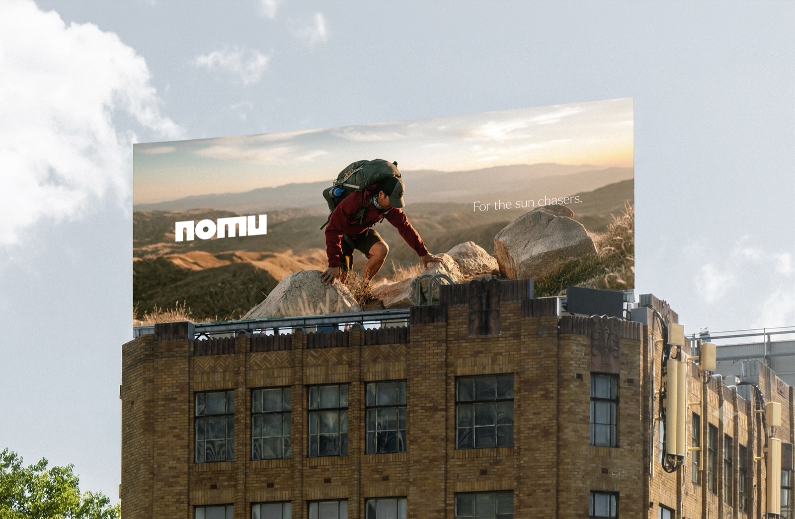 Nomu rooftop billboard: For the sun chasers