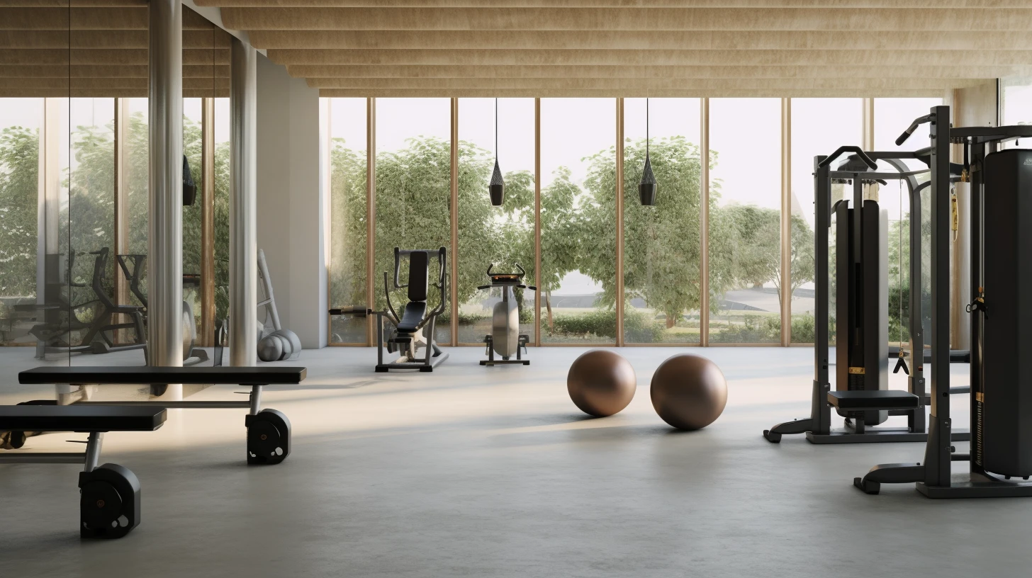 Veo gym interior with the logo